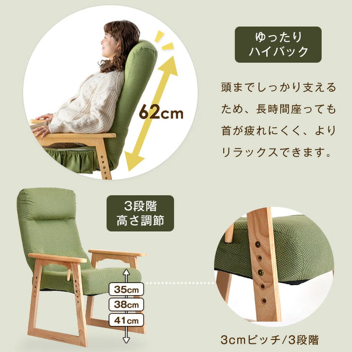 [80×50cm] パーソナルこたつ3点セット ハイバックリクライニングチェア 布団 こたつデスク〔21300133〕