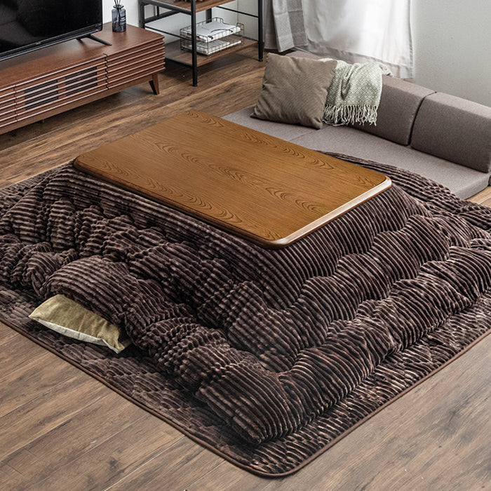 ［3点セット］こたつ コーデュロイ布団 3点セット 速暖2秒 600W  手元コントローラー こたつテーブル 120×80 長方形〔21310001〕