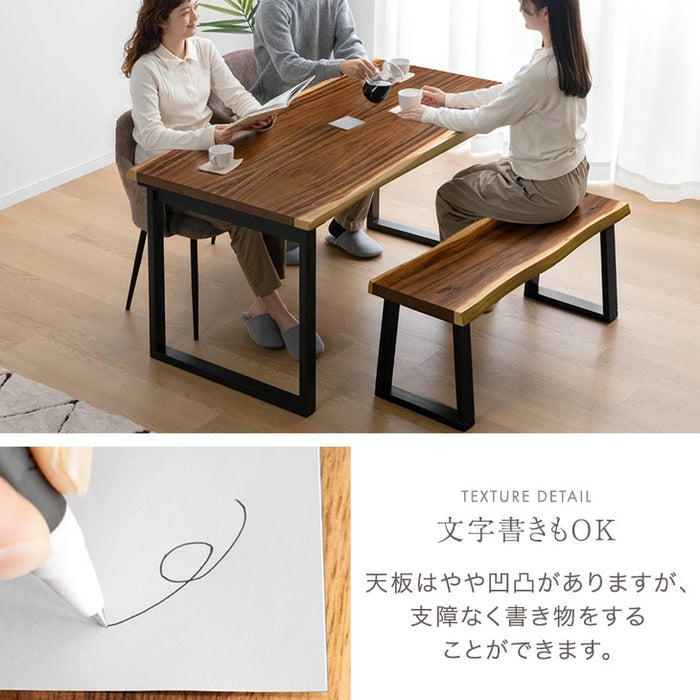 ［幅140］ダイニングテーブル 単品 4人掛け 長方形 木製 耳付き天板 テーブル【玄関渡し】【超大型商品】〔21310155〕