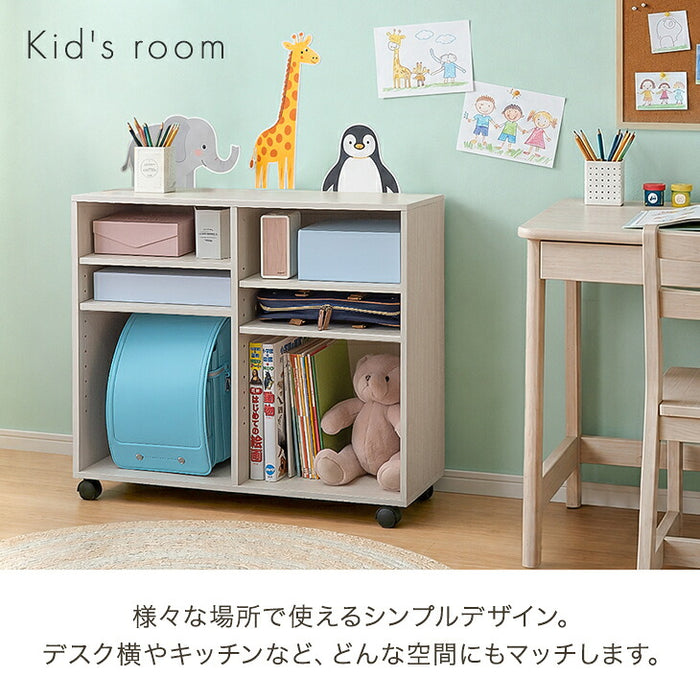 【復活記念プライス】［幅29cm］2台セット 押入れ収納 キャスター付き 幅29 奥行78 大容量 木目調 石目調 可動棚 スリム ワゴン マルチラック オープンラック〔99910167〕