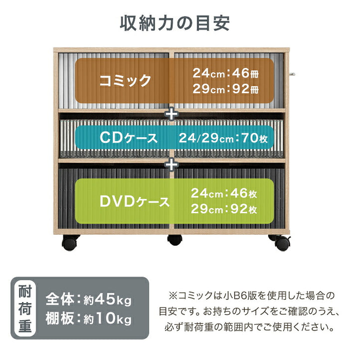 【復活記念プライス】［幅29cm］2台セット 押入れ収納 キャスター付き 幅29 奥行78 大容量 木目調 石目調 可動棚 スリム ワゴン マルチラック オープンラック〔99910167〕