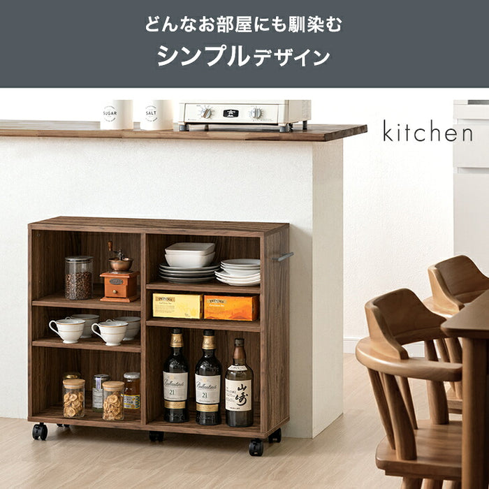 【復活記念プライス】［幅29cm］2台セット 押入れ収納 キャスター付き 幅29 奥行78 大容量 木目調 石目調 可動棚 スリム ワゴン マルチラック オープンラック〔99910167〕