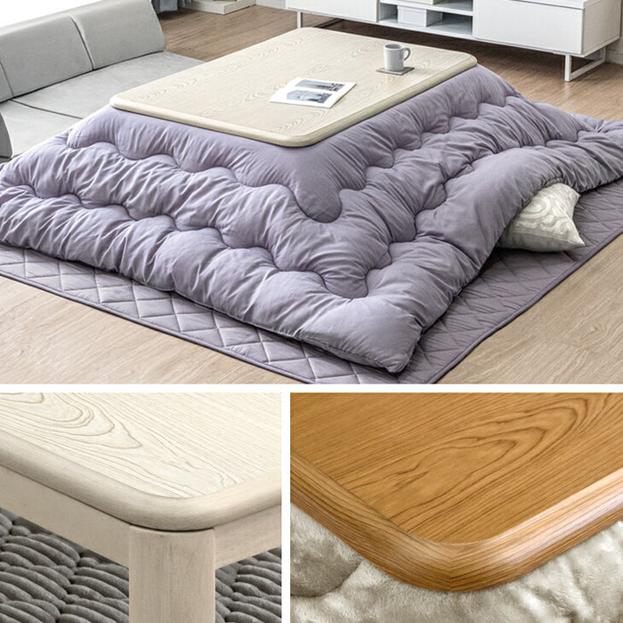 ［120×80cm］傷に強いUV塗装 こたつ テーブル単品 長方形 石英管ヒーター 継ぎ脚 コード収納BOX〔21300040〕