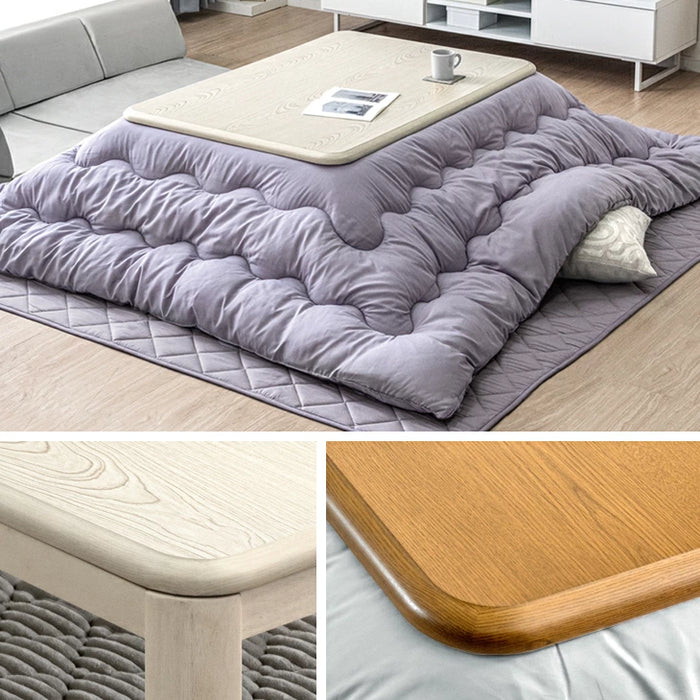 ［120×80cm］傷に強いUV塗装 こたつ テーブル単品 長方形 石英管ヒーター 継ぎ脚 コード収納BOX〔21300040〕