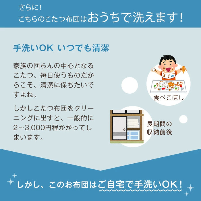 【新発売記念プライス】こたつ 掛け布団 単品 正方形 200×200cm 洗える 暖かい〔91300280〕