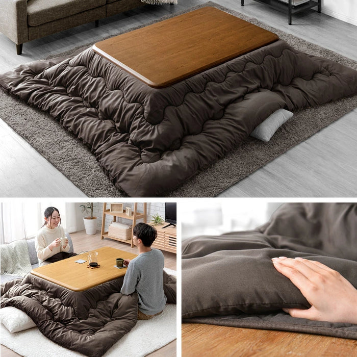 [2点セット] こたつテーブル + 掛布団 120×80cm 2点セット 長方形 UV天板 こたつセット〔21800040a〕