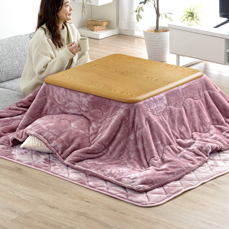 3点セット] [80×80cm] 速暖2秒！とろける肌触り こたつ 3点 セット