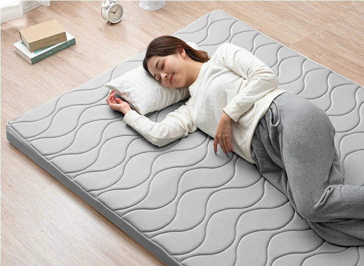 ［シングルロング］敷布団 低反発×高反発 Wフォーム 厚み8cm ウレタン メッシュ生地〔22200075〕