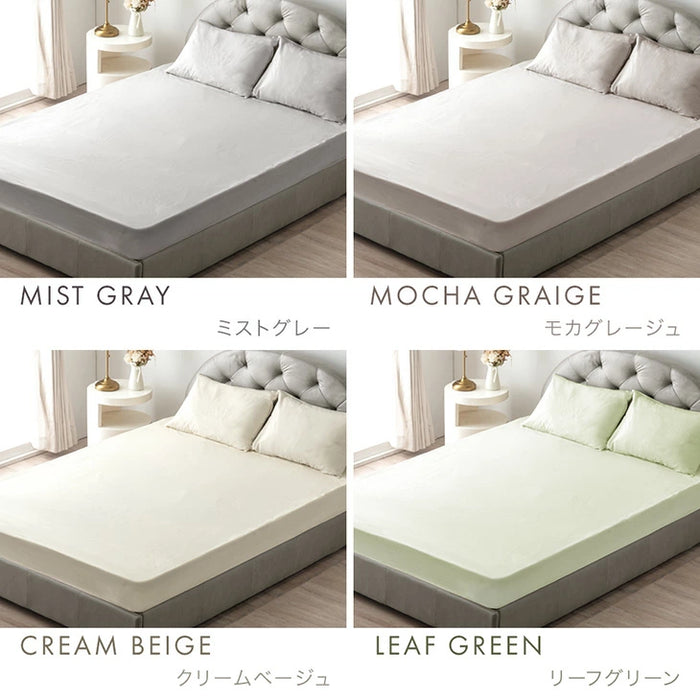 クイーン] 選べる12色 日本製 ボックスシーツ 綿100％ 洗える ベッド