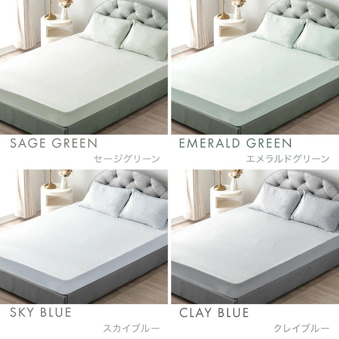 クイーン] 選べる12色 日本製 ボックスシーツ 綿100％ 洗える ベッド