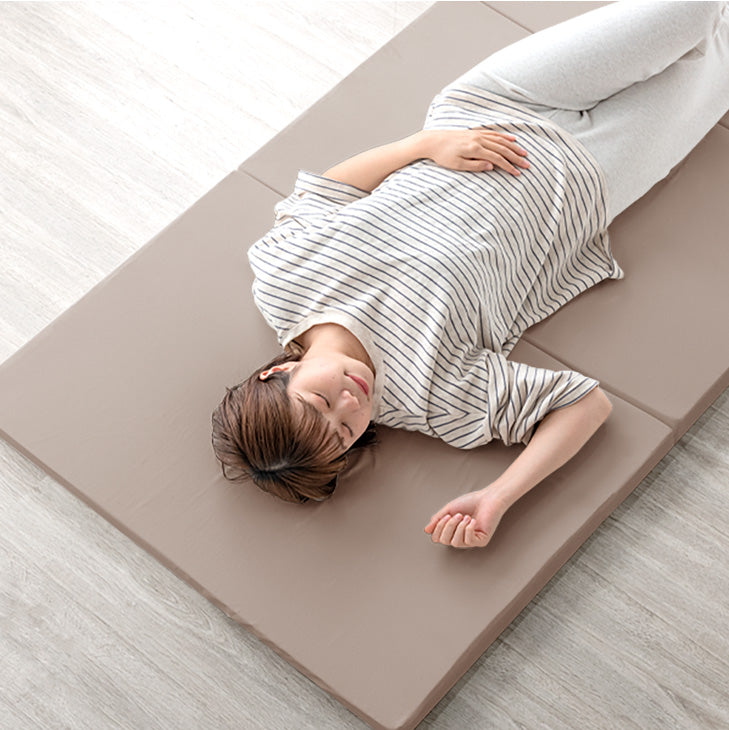 三つ折10cm高反発マットレス シングル ホワイト 25D 120N S,マットレス