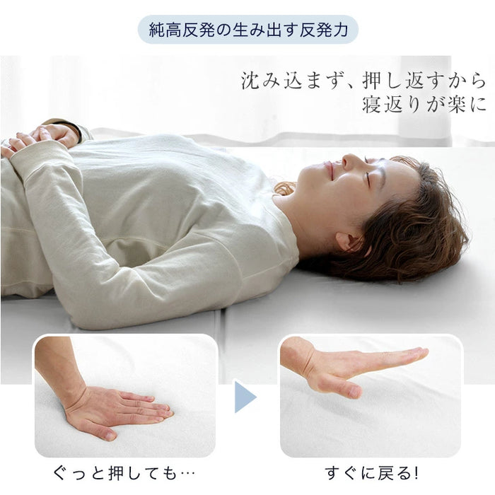 ［シングル/三つ折り］国産 純高反発マットレス 極厚17cm 150N 〔85500053〕