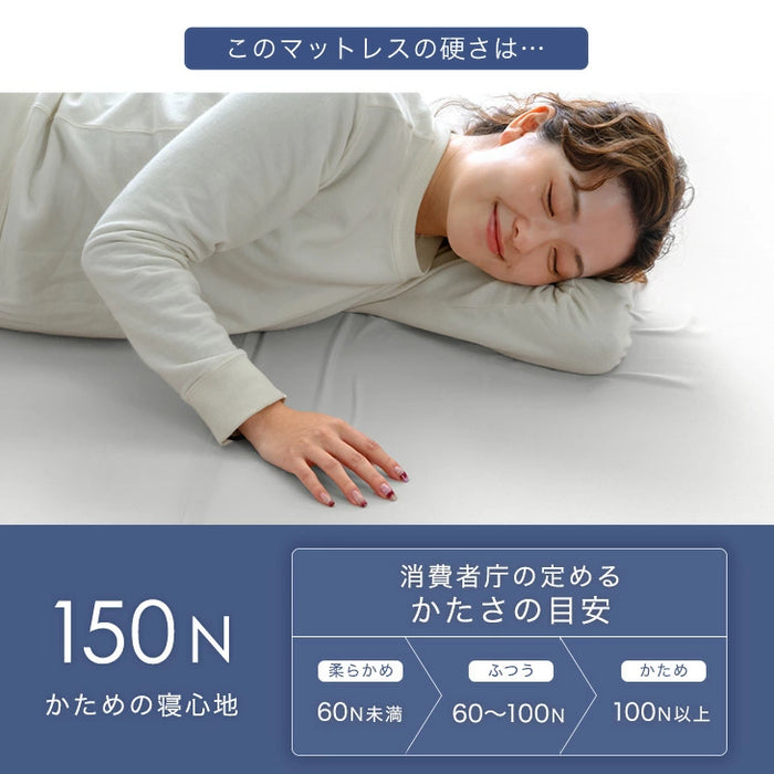 ［シングル/三つ折り］国産 純高反発マットレス 極厚17cm 150N 〔85500053〕