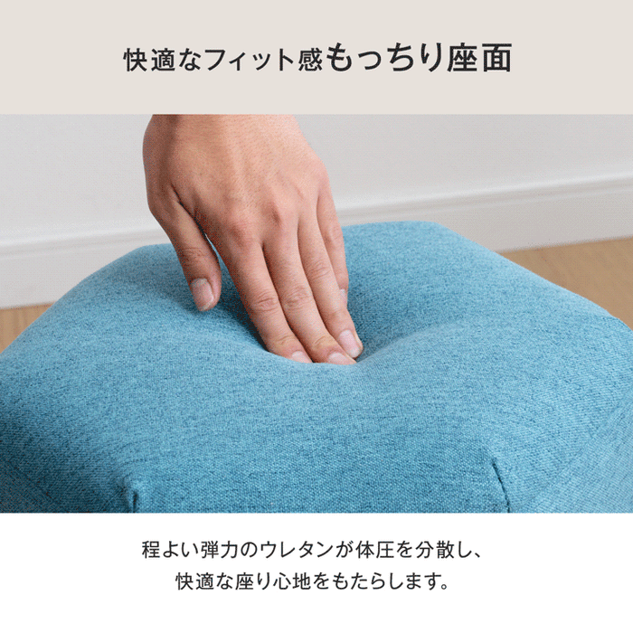 ファブリック スツール クッション付き 六角形 軽量 完成品 コンパクト