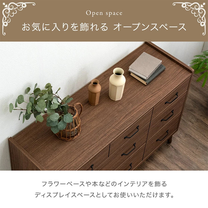 [幅120] チェスト 3段 日本製 完成品 木製 おしゃれ 北欧 収納 家具 整理タンス 衣類 収納 リビング タンス 収納棚 国産 大川家具 シンプル アンティーク アイアン スライドレール 【超大型商品】〔23570228〕