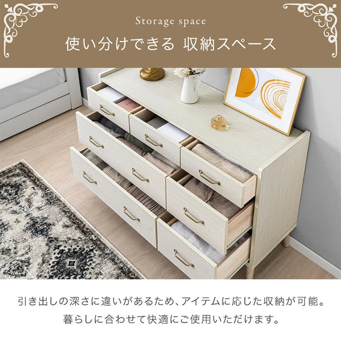 [幅120] チェスト 3段 日本製 完成品 木製 おしゃれ 北欧 収納 家具 整理タンス 衣類 収納 リビング タンス 収納棚 国産 大川家具 シンプル アンティーク アイアン スライドレール 【超大型商品】〔23570228〕