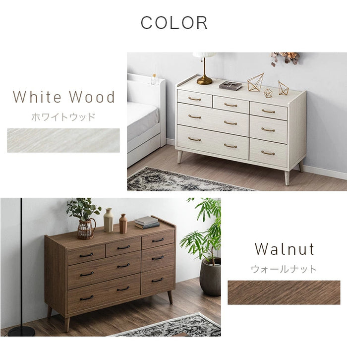 [幅120] チェスト 3段 日本製 完成品 木製 おしゃれ 北欧 収納 家具 整理タンス 衣類 収納 リビング タンス 収納棚 国産 大川家具 シンプル アンティーク アイアン スライドレール 【超大型商品】〔23570228〕