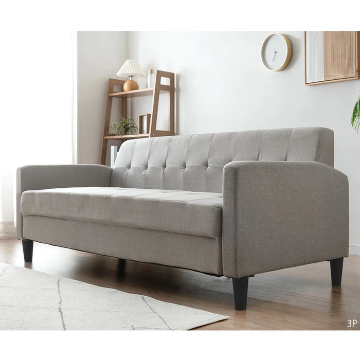 ソファ 三人掛け 肘掛 ファブリック生地 北欧 シンプル ソファー〔23570265〕