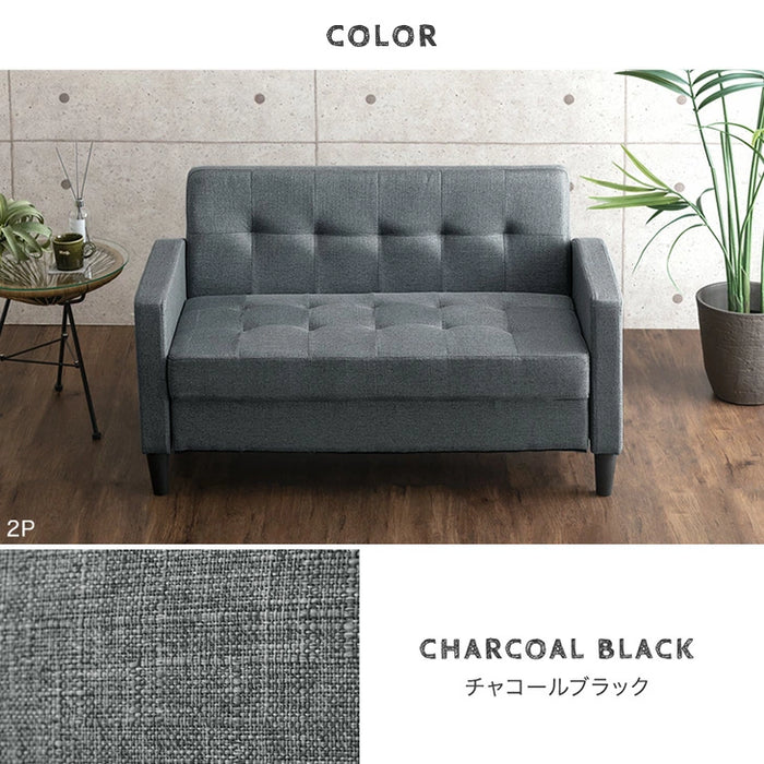 ソファ 三人掛け 肘掛 ファブリック生地 北欧 シンプル ソファー〔23570265〕