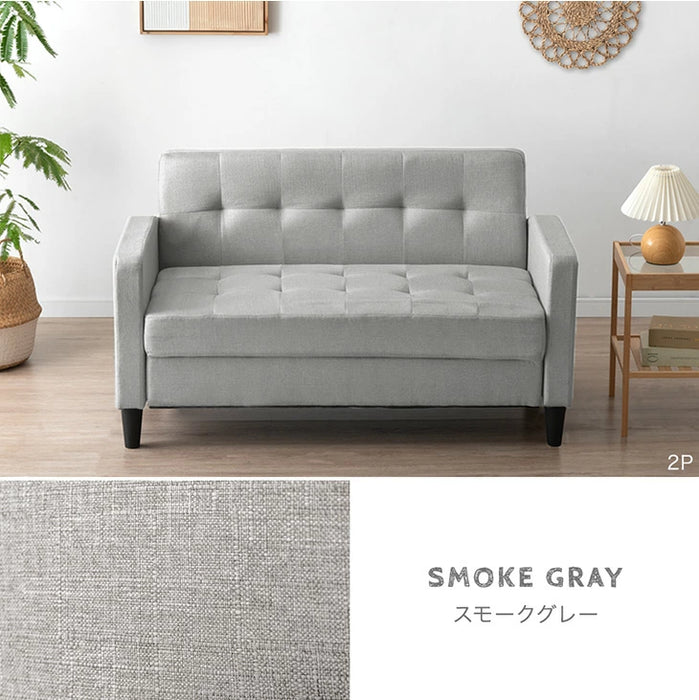 ソファ 三人掛け 肘掛 ファブリック生地 北欧 シンプル ソファー〔23570265〕