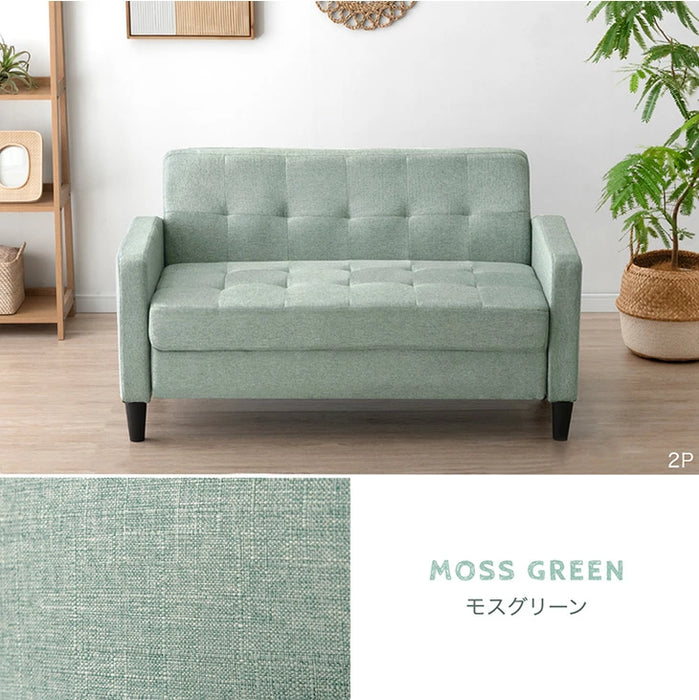 ソファ 三人掛け 肘掛 ファブリック生地 北欧 シンプル ソファー〔23570265〕