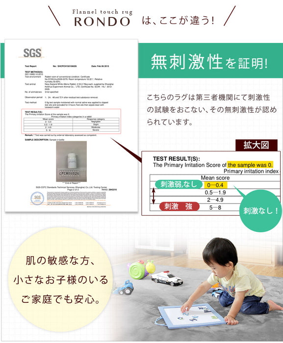 [2畳用] 2点セット ラグ ホットカーペットセット 滑り止め付 洗える マイクロファイバー フランネル ラグ カーペット ラグマット 〔21700005〕