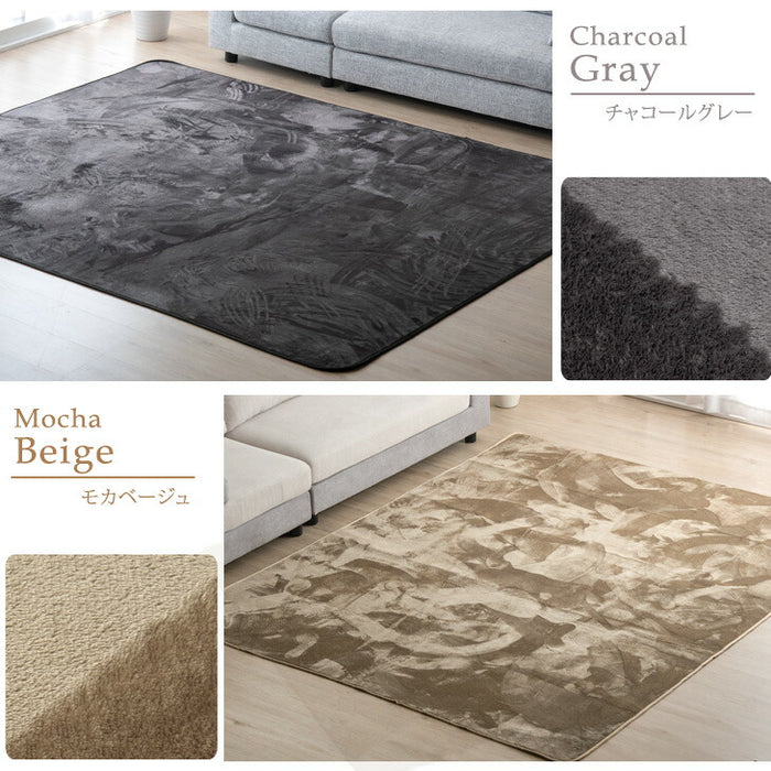 ≪累計77万枚突破≫ [185×185] 丸洗いOK フランネルラグ 滑り止め付 ホットカーペット対応 洗える マイクロファイバー ラグ ラグマット〔24010008〕