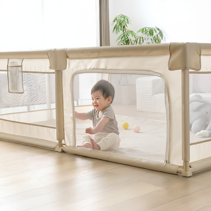 新発売記念プライス】［70×120cm］メッシュ ベビーサークル ハイタイプ