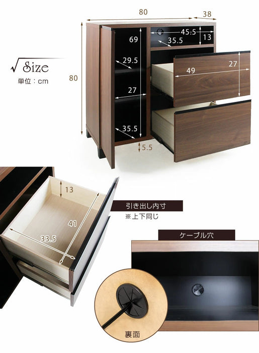 ［幅80cm］ ハイタイプ テレビ台 国産 完成品 *ピタゴラス-TG*【超大型商品】〔24900015〕