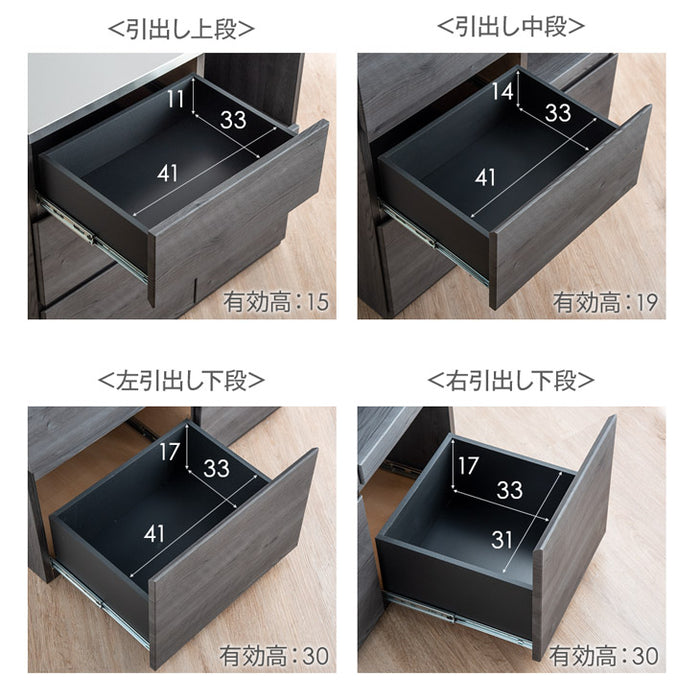幅90 日本製 キッチンカウンター ステンレス天板 完成品 食器棚 ステンレス キッチンボード レンジ台【超大型商品】〔24900059〕