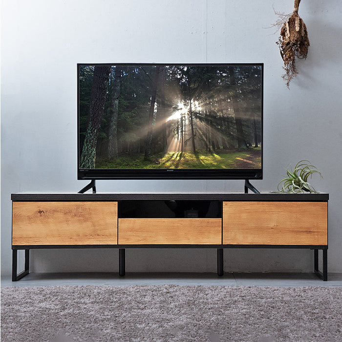 幅150cm 国産 完成品 ヴィンテージ調テレビ台 ロ－タイプ【超大型商品