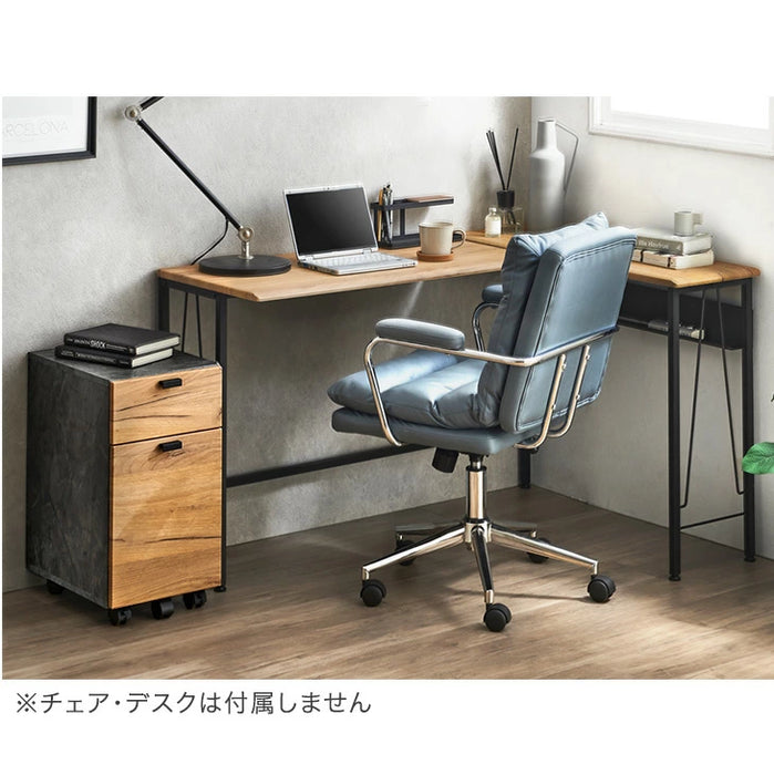 ［幅30cm］デスクワゴン 2段 キャスター付き 完成品 全段 フルオープン 収納 A4 ファイルワゴン スリム 引き出し オフィス〔24900102〕