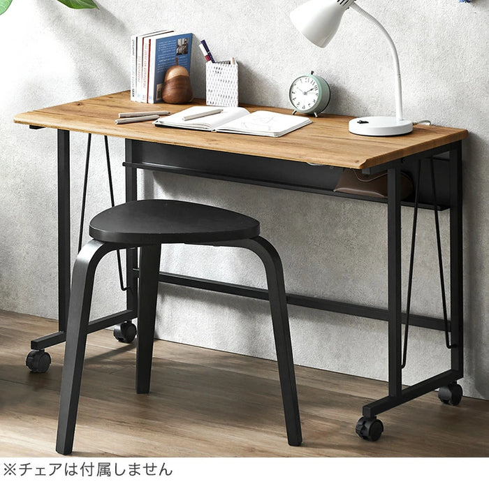 [幅90cm] 電源タップ収納 ソファテーブル キャスター付き ソファサイド 木目調  ハイタイプ おしゃれ〔24900103〕