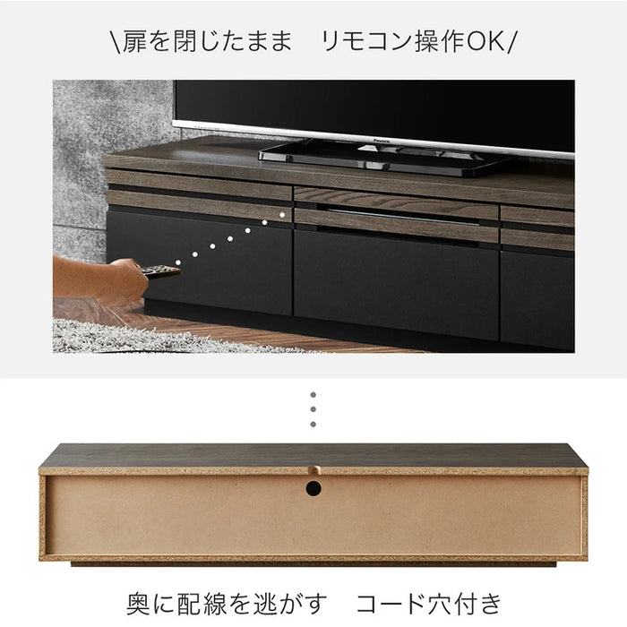 ［幅150cm］テレビ台 完成品 国産 ローボード 引き出し収納 ロータイプ テレビボード〔24900110〕