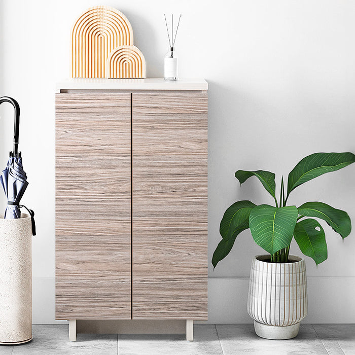 【BF限定プライス】［幅60］シューズボックス 大川家具 完成品 ソフトクローズ扉 可動棚 スリム 洗える 棚板 大容量 靴箱 下駄箱〔24900114〕