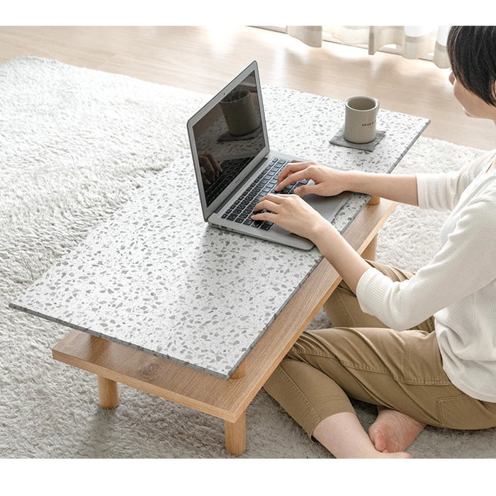 Terrafurni -テラファニ- センターテーブル テラゾー柄 国産 幅105cm