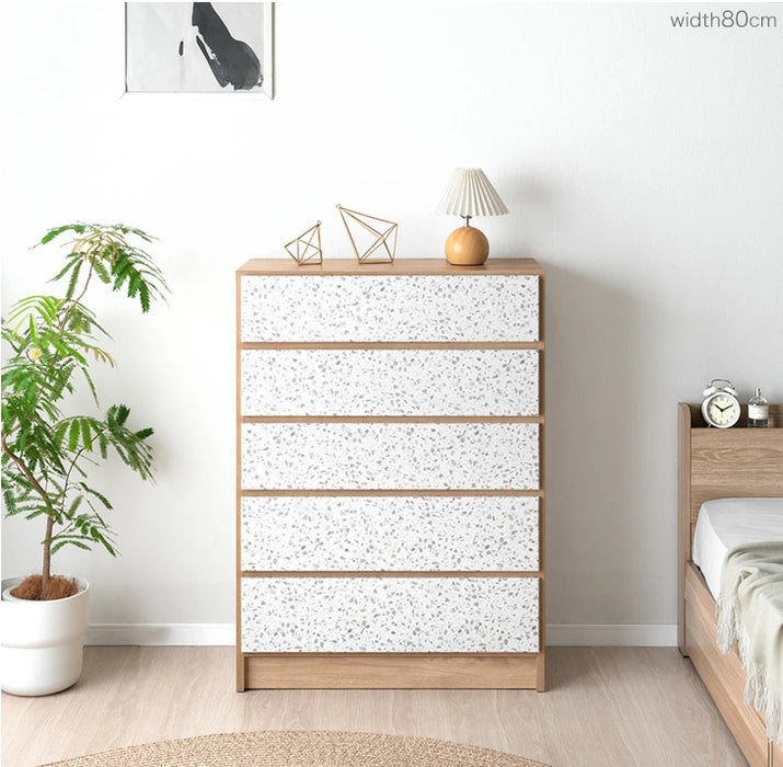 【新発売記念プライス】［幅80/120］Terrafurni -テラファニ- チェスト テラゾー柄 国産 スライドレール 大容量 北欧 タンス【超大型商品】〔24900121〕