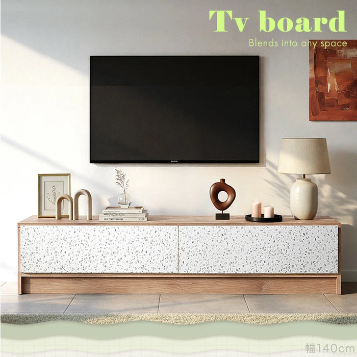 幅180］Terrafurni -テラファニ- テラゾー柄 テレビ台 国産 完成品 
