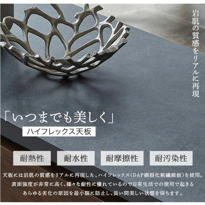 アイアン製センターテーブル　（引き取り） 幅105］センターテーブル 完成品 日本製 引き出し付き 収納付き