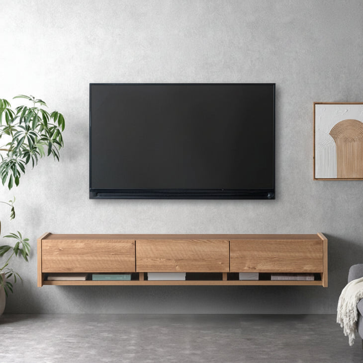 テレビボード　大川家具　壁掛け 大型　ハイタイプ　TVボード　テレビ台 フロートテレビ台 ［幅180cm］壁掛け 完成品 大川家具 国産 フラップ扉
