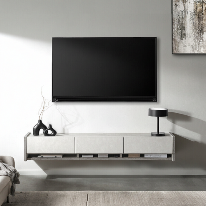 フロートテレビ台 ［幅180cm］壁掛け 完成品 大川家具 国産 フラップ扉
