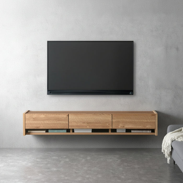 ［幅180］フロート テレビ台 壁掛け 完成品 国産 テレビボード フロートボード〔24900132〕