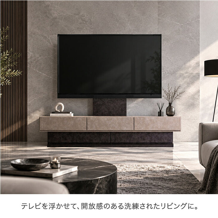 【新発売記念プライス】［幅180］“置かない” テレビ台 スタンド付き ローボード 日本製 完成品 ~ 65型対応【超大型商品】 〔99901968〕
