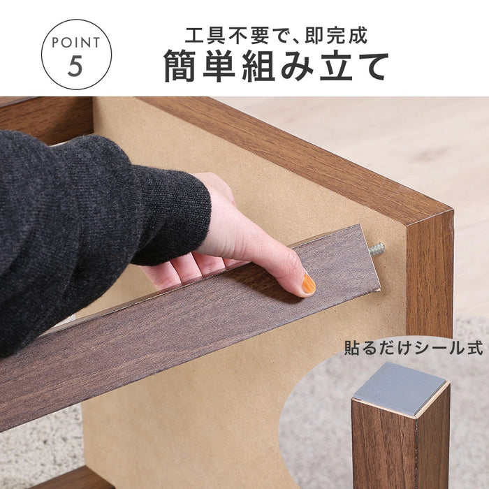 サイドテーブル 幅40cm 正方形 ローテーブル シンプル 1人暮らし 簡単組み立て〔25001044〕