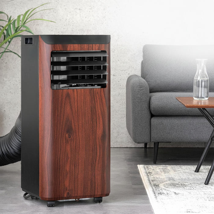 木目調 スポットクーラー 2.2kw テラス窓パネル付 移動式｜タンスの