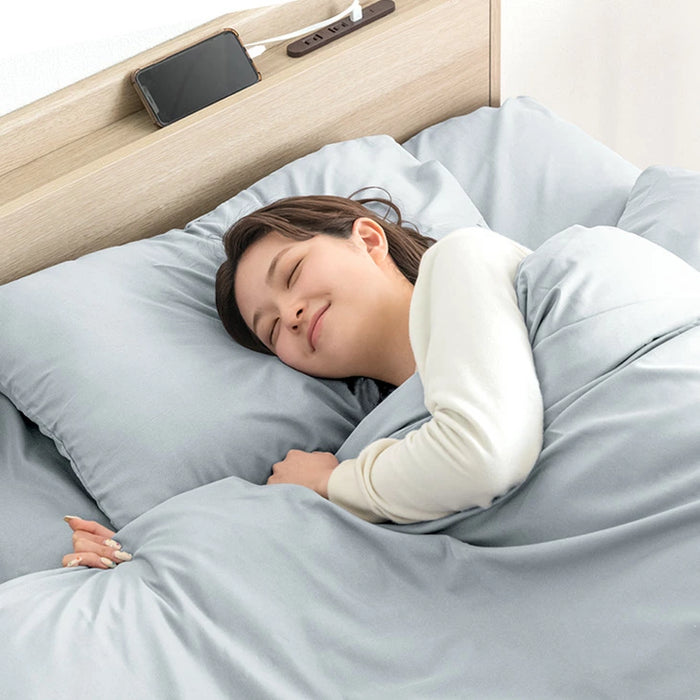 ［シングル］極厚固綿50mm ボリューム 布団セット カバー付き 7点 抗菌 防臭 洗える 厚め 掛け布団 敷布団 高反発 枕 収納ケース〔26700027〕