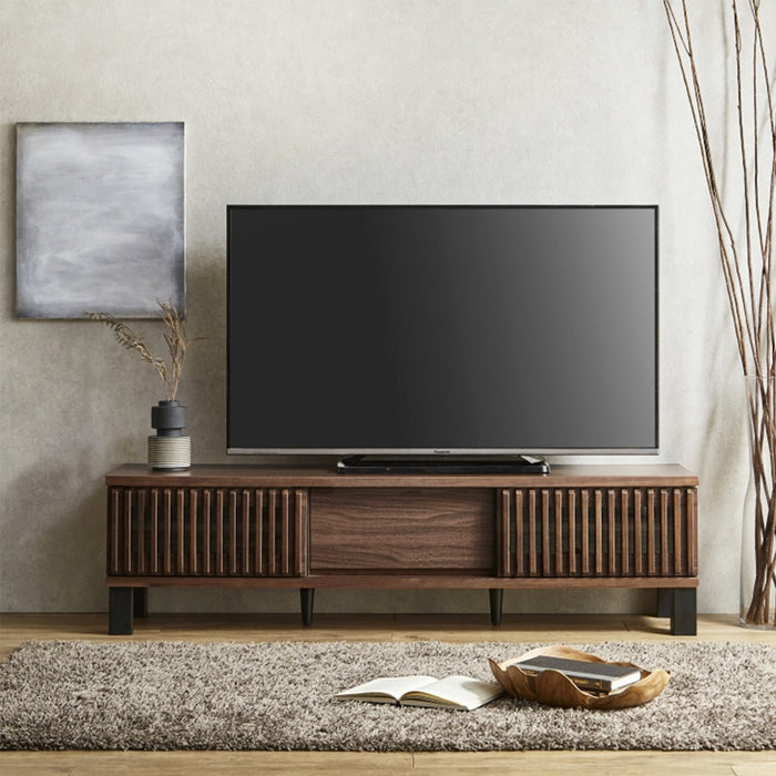 幅150cm］テレビ台 天然木 完成品 ローボード 北欧 モダン 脚付き【超