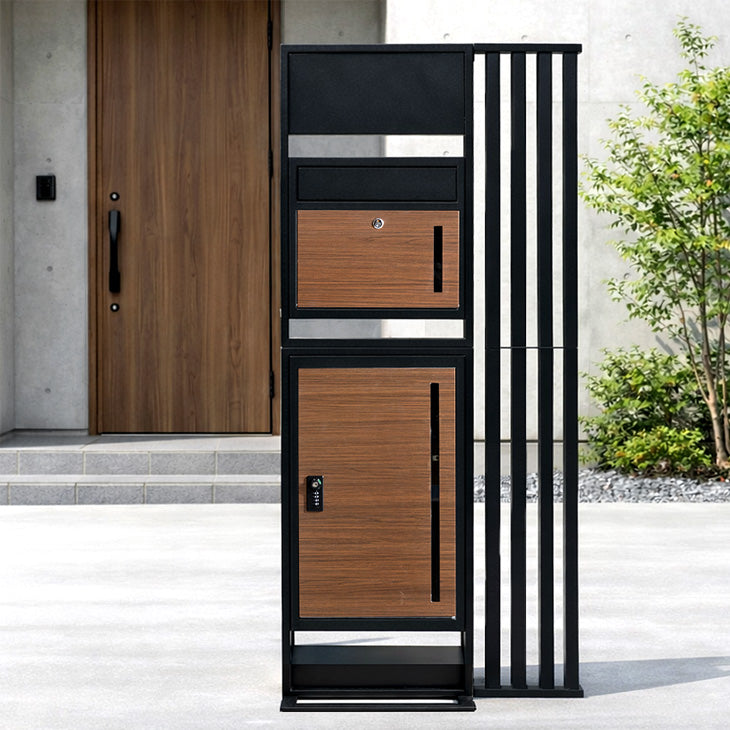 LIVBOX 門柱 ポスト一体型 宅配ボックス 大容量101L 複数投函OK ゼロ