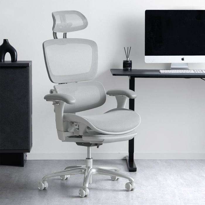 高機能 オフィスチェア 座面スライド ランバーサポート ロッキング 3Dアーム メッシュ デスクチェア〔31500060〕