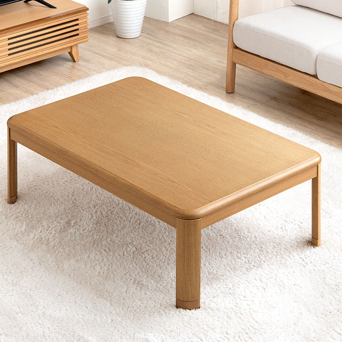 ［120×80cm］傷に強いUV塗装 こたつ テーブル単品 長方形 石英管ヒーター 継ぎ脚 コード収納BOX〔21300040〕